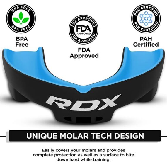 RDX Mouth Guard Adult, Colour: Blue, 6 image