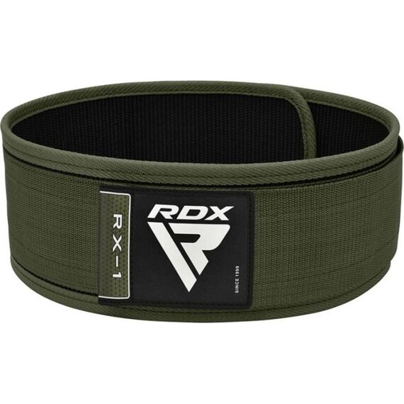 RDX RX1 Weightlifting Belt – Comfort and back support, Taglia: L, Colore: Verde 