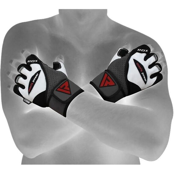 Gym Glove Leather, Colour: Weiss, Size: XL, 6 image