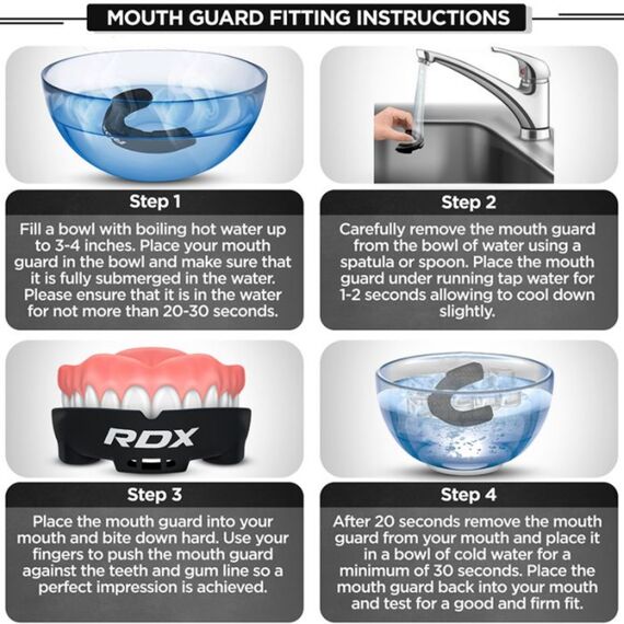 RDX Mouth Guard Adult, Colore: Nero, 4 image