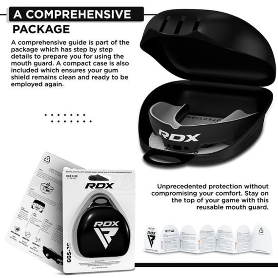 RDX Mouth Guard Adult, Colore: Nero, 2 image