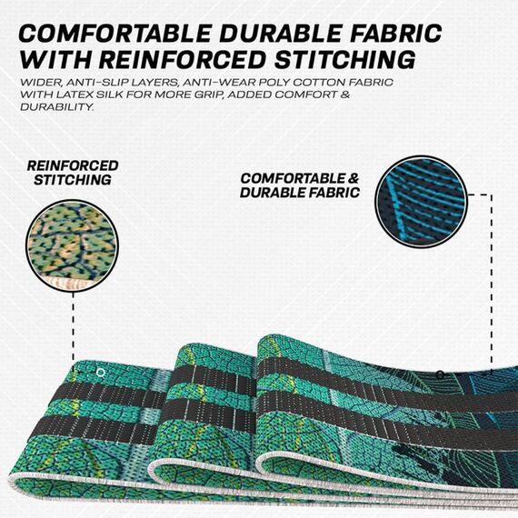 Poly Cotton Fabric Resistance Band Leaves Set (75098), Taglia: Taglia unica, Colore: Multicolore , 4 image