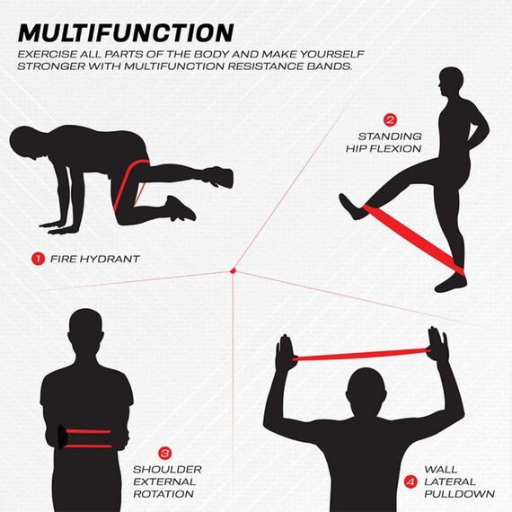 Poly Cotton Fabric Resistance Band Leaves Set (75098), Taglia: Taglia unica, Colore: Multicolore , 5 image