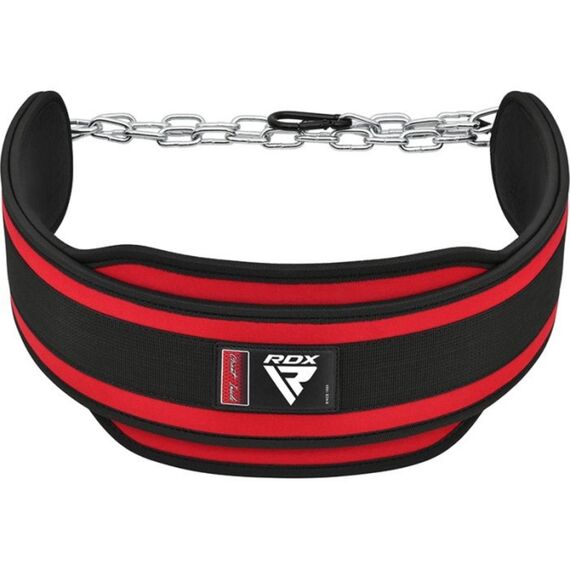 Ceinture pour Dips lestés, Taille: Taille unique, Couleur: Rouge