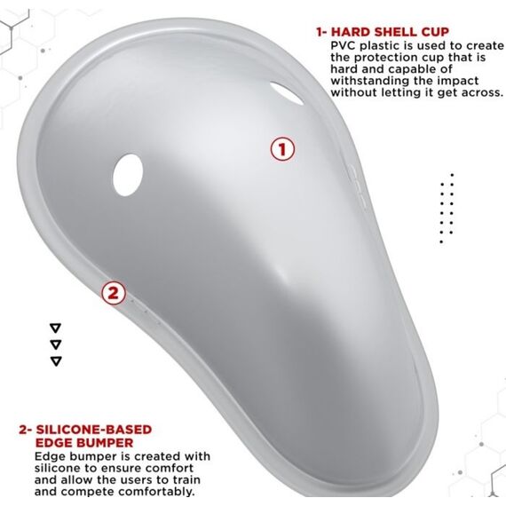 RDX H1 Coquille Supporter – Protection Ultime pour Combattants, Size: XL, Colour: Weiss, 3 image