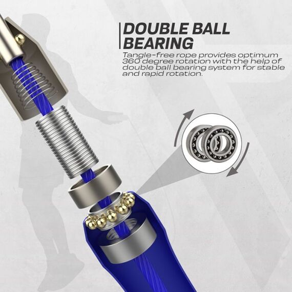 Verstellbares 3m10 Springseil Mit Rutschfesten Aluminium Griffen, Bekleidungsgrösse: One Size, Farbe: Blau, 5 image