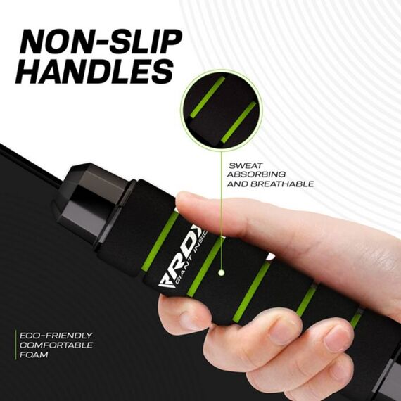 Skipping Rope Steel Coated Cable W1 Green-10.3Ft (15602), Colour: Green, Length: 304 cm, 3 image