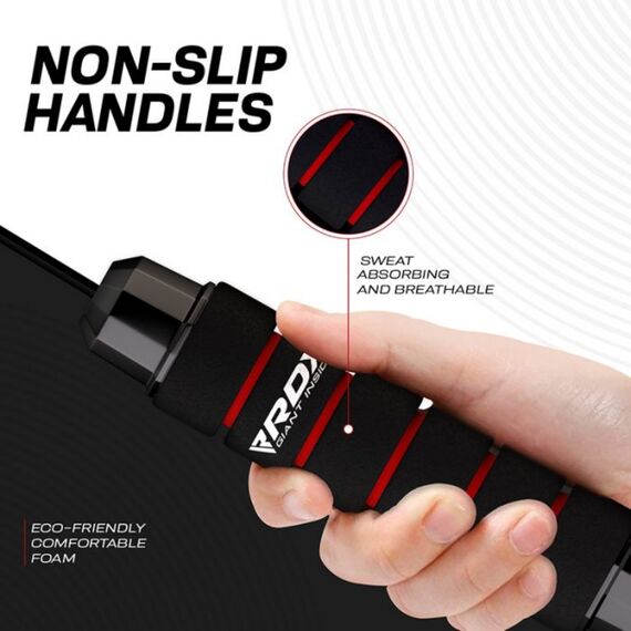 Springseil mit Schaumstoffgriffen, Farbe: Rot, Länge: 304 cm, 6 image