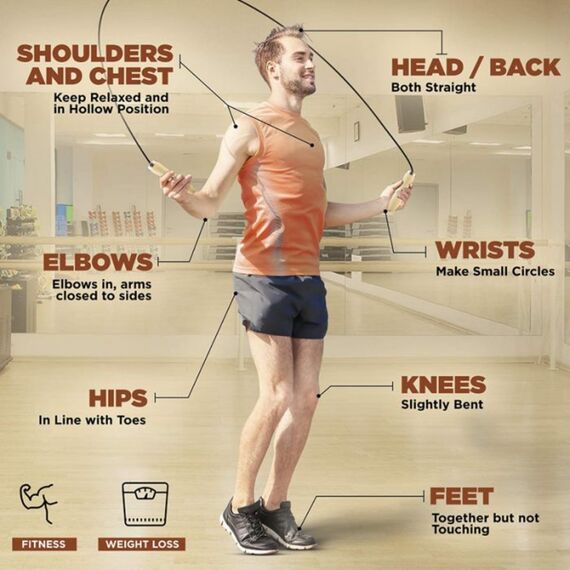 Skipping Rope Woodedn Brown-10.3Ft (15800), Size: One Size, Colour: Beige, Length: 3.10m, 4 image