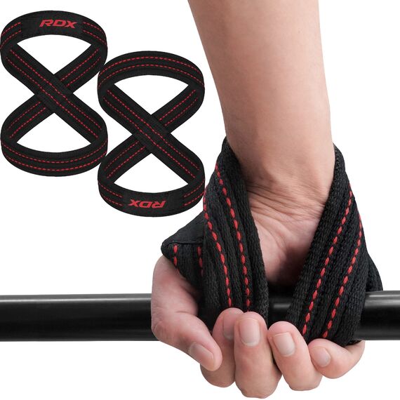 RDX Gym Lifting Cotton Straps, Taglia: L, Colore: Rosso , 10 image