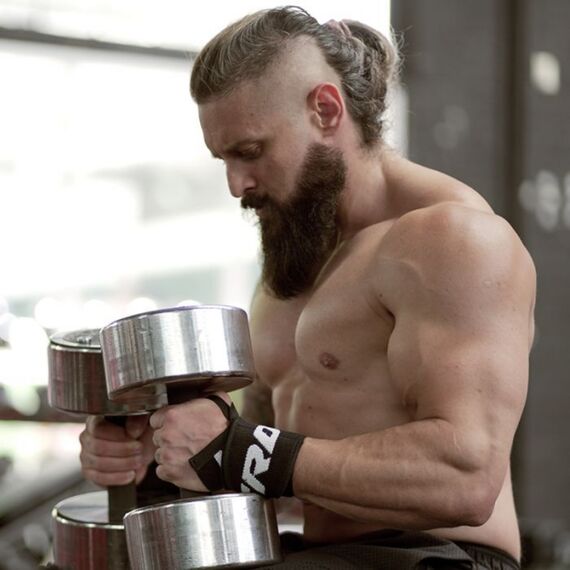 Gewichtheber Handgelenkbandage mit Daumenschlaufen, Bekleidungsgrösse: One Size, Farbe: Schwarz, 6 image