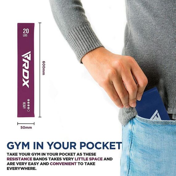 Resistance Band Basic 1 Latex  Multi Purple Set (20767) + Pouche, Size: One Size, Colour: Violett, 4 image