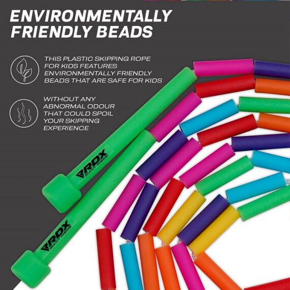 Skipping Rope Kids Segmented Adjustable Rainbow-10Ft (15695), Colore: Multicolore , Lunghezza: 3.0m, 4 image