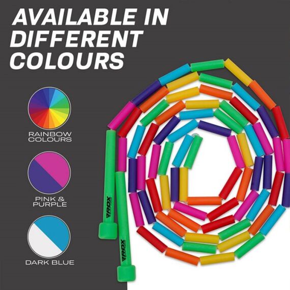 Skipping Rope Kids Segmented Adjustable Rainbow-10Ft (15695), Colore: Multicolore , Lunghezza: 3.0m, 6 image