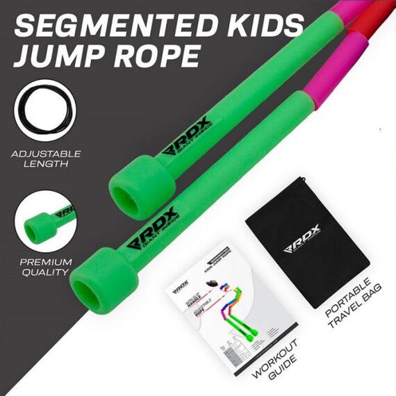 Skipping Rope Kids Segmented Adjustable Rainbow-10Ft (15695), Colore: Multicolore , Lunghezza: 3.0m, 8 image