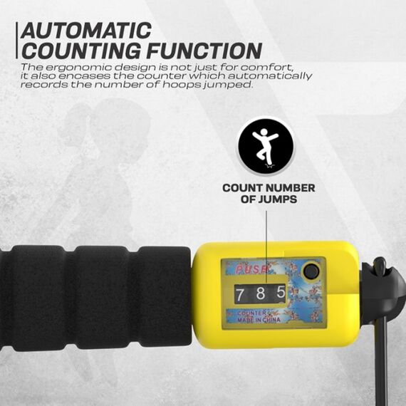 Kinder 3m10 Verstellbares Springseil Mit Zähler, Farbe: Schwarz, Länge: 3.10m, 8 image