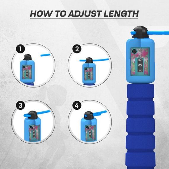 Skipping Rope Kids Plastic Abs Blue-10Ft (17606), Colour: Blue, Length: 3.10m, 4 image