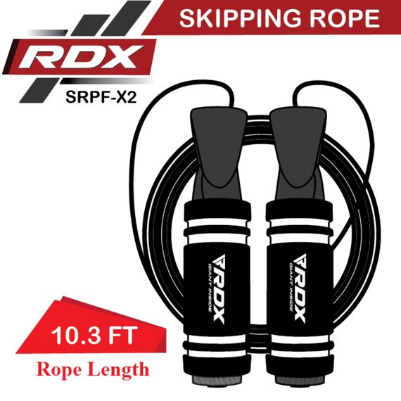 Skipping Rope With Weight X2 Blue-10.3Ft (15763), Colour: Blue, Length: 304 cm, 2 image