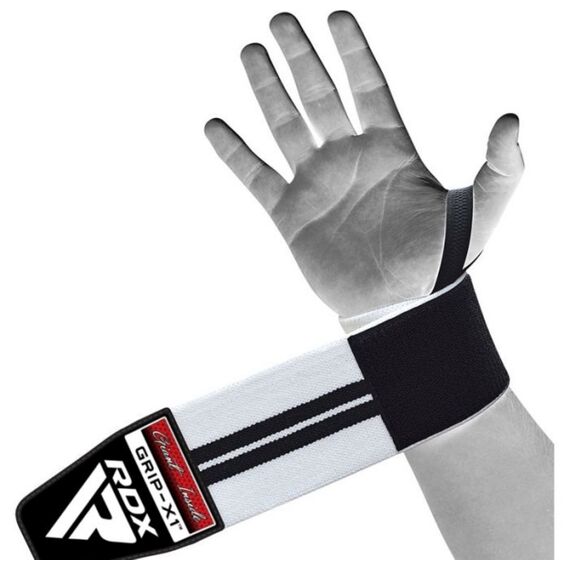 Gewichtheber Handgelenkbandage mit Daumenschlaufen, Bekleidungsgrösse: One Size, Farbe: Weiss, 4 image