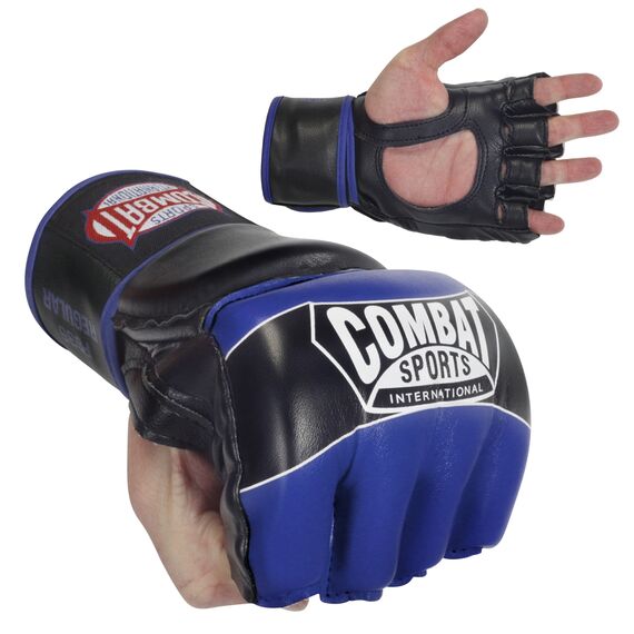 Gants de MMA Pro Combat Sports, Taille: XL, Couleur: Bleu