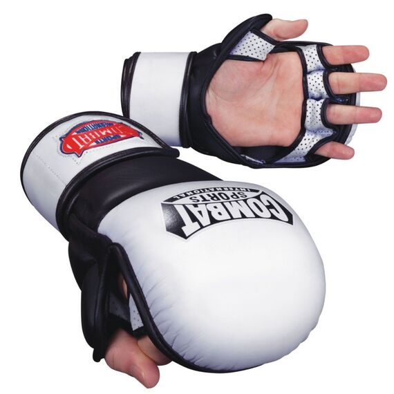 Gants de sparring MMA Combat Sports - Blanc/Noir - L, Taille: L, Couleur: Blanc
