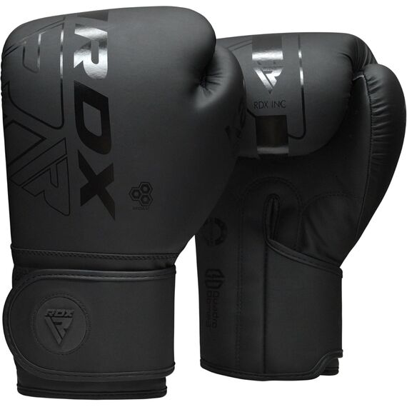 Boxing Gloves RDX F6 Kara – Black/Black – 10oz, Colour: Schwarz, OZ: 10oz