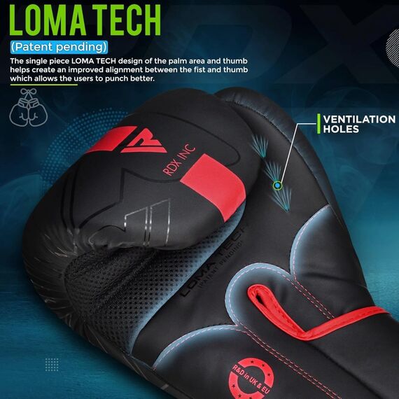 Boxing Gloves RDX F6 Kids – Black/Red – 8oz, Colour: Rot, OZ: 8oz, 3 image