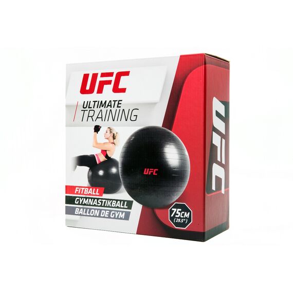 UFC Swiss Ball – 75 cm (Fitball d’entraînement), Taille: 75 cm, Couleur: Noir, 2 image