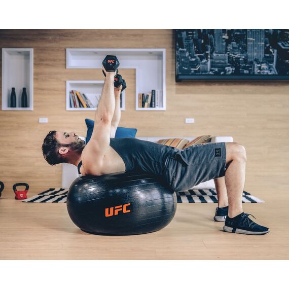 UFC Swiss Ball – 75 cm (Fitball d’entraînement), Taille: 75 cm, Couleur: Noir, 5 image