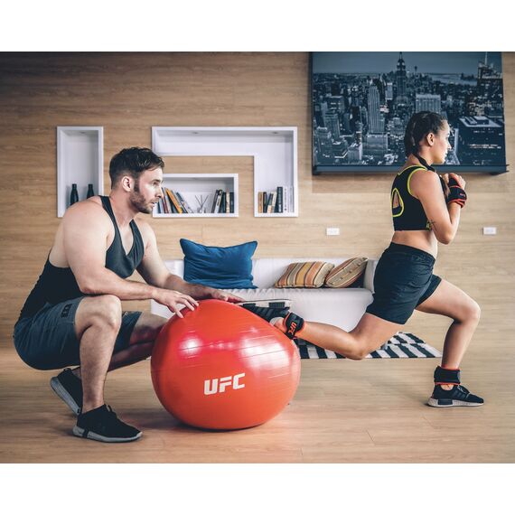 UFC Swiss Ball – 75 cm (Fitball d’entraînement), Taille: 75 cm, Couleur: Noir, 6 image