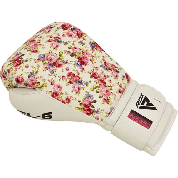 Boxing Gloves RDX FL6 Floral – White/Floral – 10oz, Colour: Weiss, OZ: 10oz, 4 image