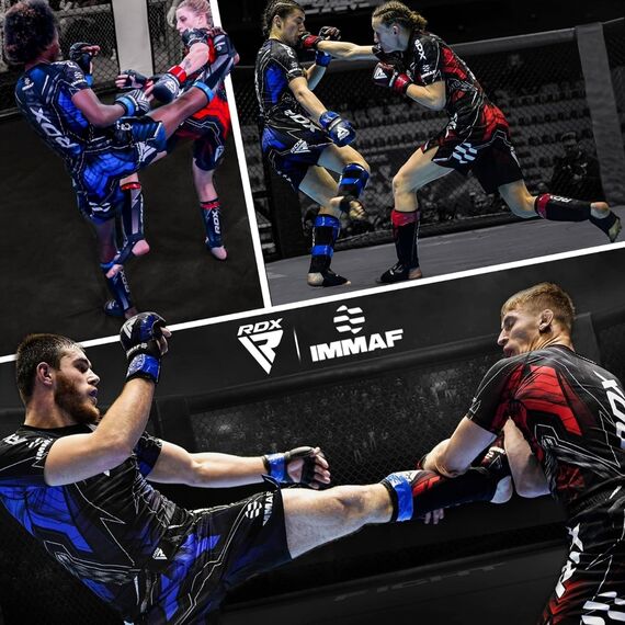 Schienbein-Schoner Neopren RDX IMMAF – Rot/Schwarz – 2XL, Bekleidungsgrösse: 2XL, Farbe: Rot, 5 image