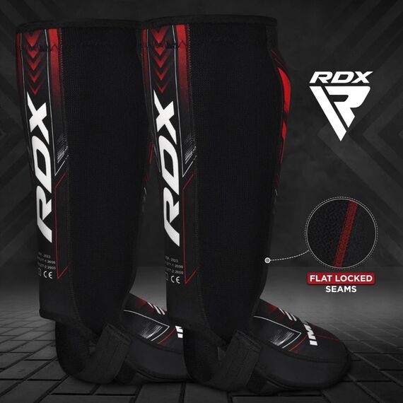 Paratibia Neoprene RDX IMMAF – Rosso/Nero – XS, Taglia: XS, Colore: Rosso , 4 image