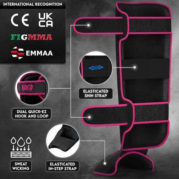 Shin Guards RDX F6 KARA - Black/Pink - L, 3 image