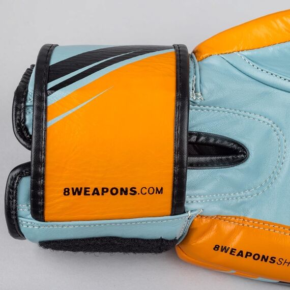 8 WEAPONS Boxing Gloves, Shift, ice-grey-orange, 16 Oz, Colore: Blu , OZ: 16oz, 7 image