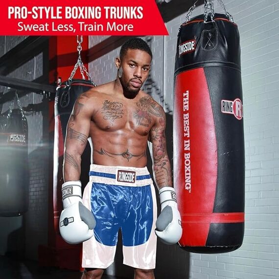 Ringside Pro Boxing Trunks, Size: S, Colour: Blue, 2 image