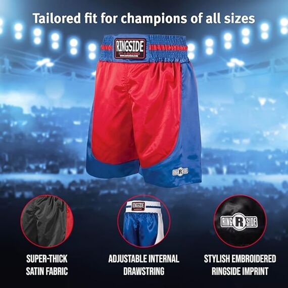 Ringside Pro-Style Boxing Trunks, Size: S, Colour: Rot, 6 image