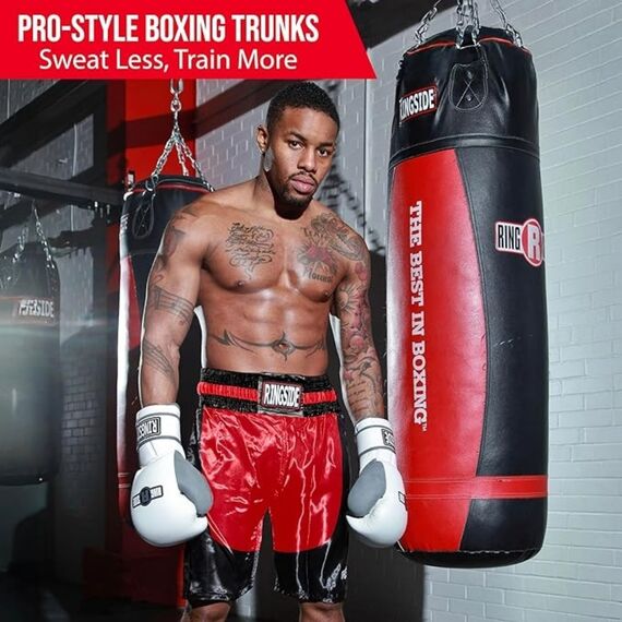 Shorts de boxe Pro Ringside, Taille: XL, Couleur: Rouge, 2 image