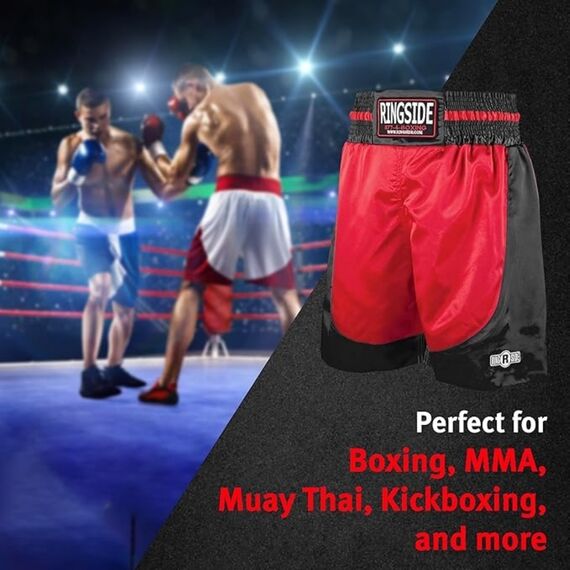 Shorts de boxe Pro Ringside, Taille: XL, Couleur: Rouge, 4 image