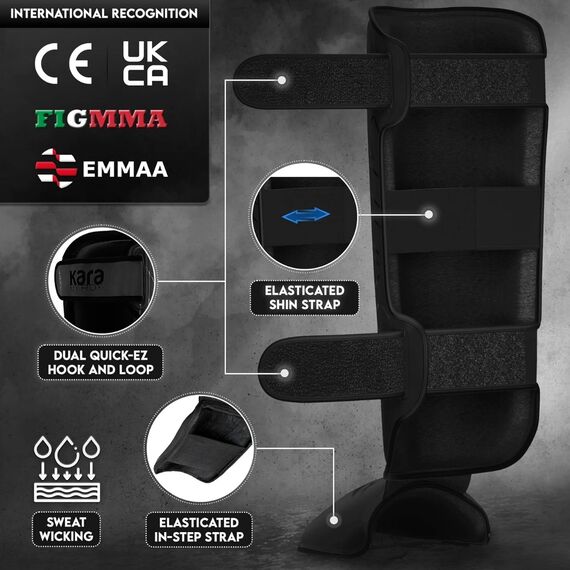 Shin Guards F6 KARA – Black – Size L, Size: L, Colour: Schwarz, 6 image