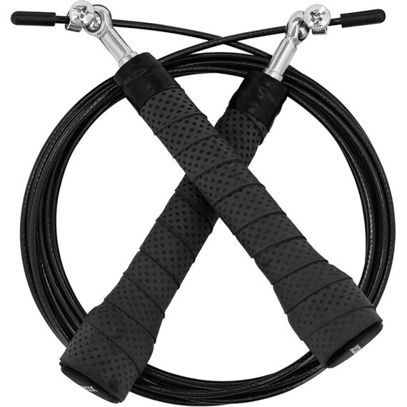 Corde à sauter avec poignées antidérapantes C11, Couleur: Noir, Longueur: 3.04m