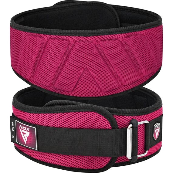 RDX RX4 Weightlifting Belt – Comfort and back support, Taglia: XS, Colore: Rosa, 3 image