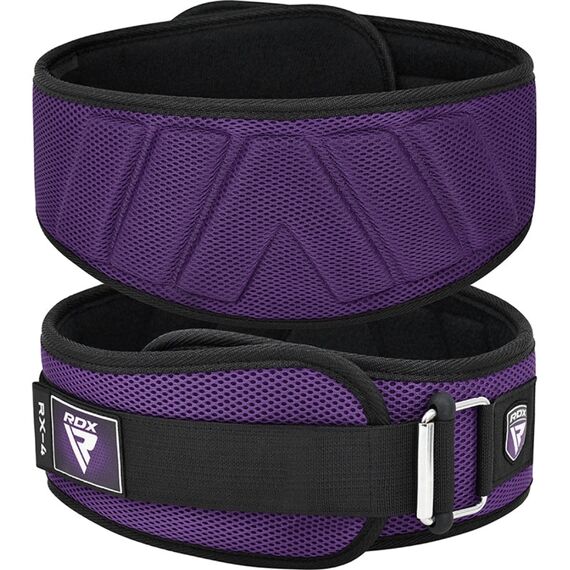 RDX RX4 Weightlifting Belt – Comfort and back support, Taglia: L, Colore: Viola, 3 image