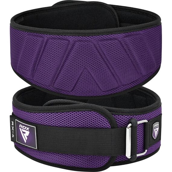 RDX RX4 Weightlifting Belt – Comfort and back support, Taglia: XS, Colore: Viola, 3 image