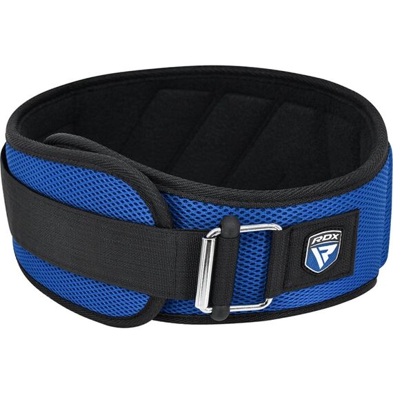 RDX RX4 Weightlifting Belt – Comfort and back support, Taglia: L, Colore: Blu , 4 image