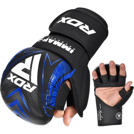 MMA Handschuhe RDX Shooter IMMAF – Blau – L, Bekleidungsgrösse: L, Farbe: Blau, 2 image