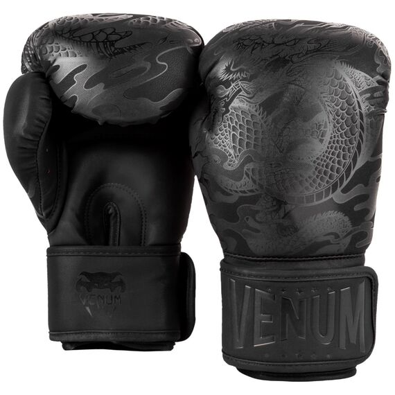 Gants de boxe Venum Dragon’s Flight – Noir – 12 oz, Couleur: Noir, OZ: 12oz