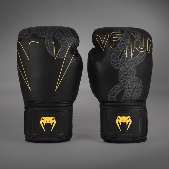 Gants de boxe Venum Serpenti – Noir/Argent/Or – 12 oz, Couleur: Noir, OZ: 12oz, 2 image