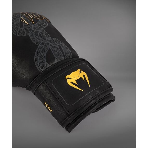 Gants de boxe Venum Serpenti – Noir/Argent/Or – 12 oz, Couleur: Noir, OZ: 12oz, 4 image