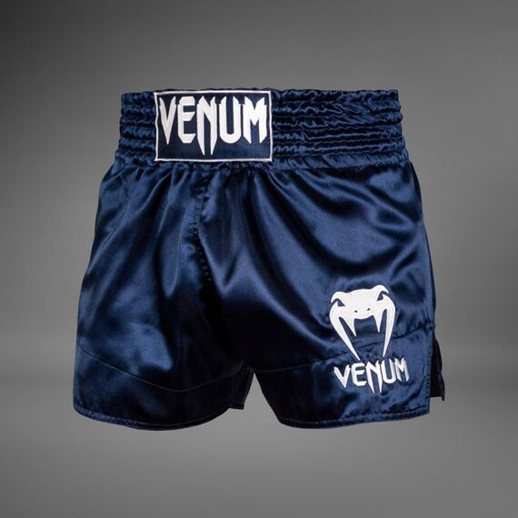 Venum Short Muay Thai Classic Bleu/Blanc S, Taille: S, Couleur: Bleu